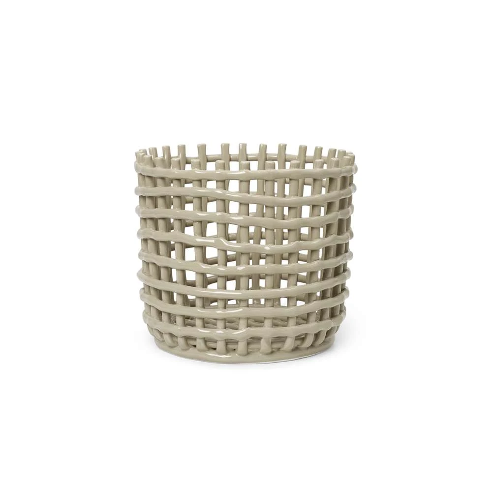 Ceramic Basket Large Cashmere - Ferm LIVING - Koop Online 1 Ceramic Basket Large Cashmere - Ferm LIVING - Koop Online
