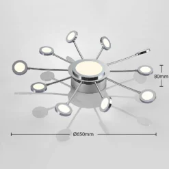 Meru Plafondlamp Ø65 Chrome/White - Lindby - Koop Online -lampenmaster winkel 42510965338594