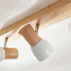 Thorin 4 Plafondlamp Wood/White - Lindby - Koop Online -lampenmaster winkel 42510965357616