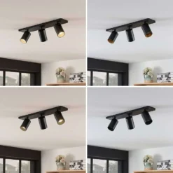 Brinja 3 Plafondlamp Black/Gold - Arcchio - Koop Online -lampenmaster winkel 42510965566675