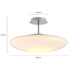 Gunda Plafondlamp Opal/Nickel/Chrome - Lindby - Koop Online -lampenmaster winkel 42510965592936