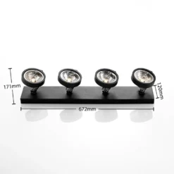 Dagur 4 Plafondlamp Black - Arcchio - Koop Online -lampenmaster winkel 42510965745934