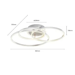 Tula Plafondlamp Smart Home Nickel - Lindby - Koop Online -lampenmaster winkel 42510965756516