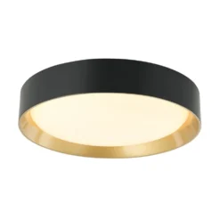 Kambia LED Plafondlamp Ø55 Black/Gold - Lindby - Koop Online