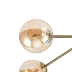 Wynina 5 Plafondlamp Brass/Amber - Lucande - Koop Online -lampenmaster winkel 42519117044886