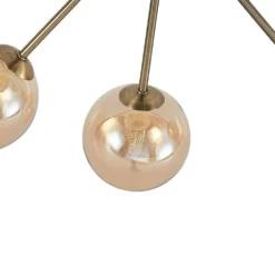 Wynina 7 Plafondlamp Brass/Amber - Lucande - Koop Online -lampenmaster winkel 42519117045016