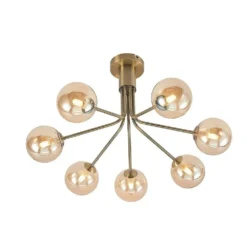 Wynina 7 Plafondlamp Brass/Amber - Lucande - Koop Online