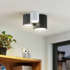 Kianush 3 Plafondlamp White/Grey/Black - Lindby - Koop Online -lampenmaster winkel 42519117063075