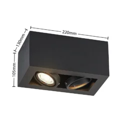 Giyan 2 Downlight Bevestigingsspot Black - Arcchio - Koop Online -lampenmaster winkel 42519117084864