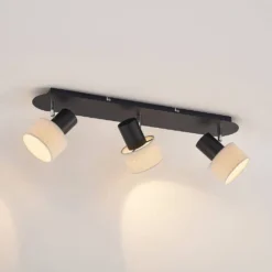Heribert 3 Plafondlamp Black/Beige - Lindby - Koop Online -lampenmaster winkel 42519117098654