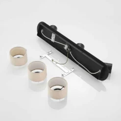 Heribert 3 Plafondlamp Black/Beige - Lindby - Koop Online -lampenmaster winkel 42519117098657