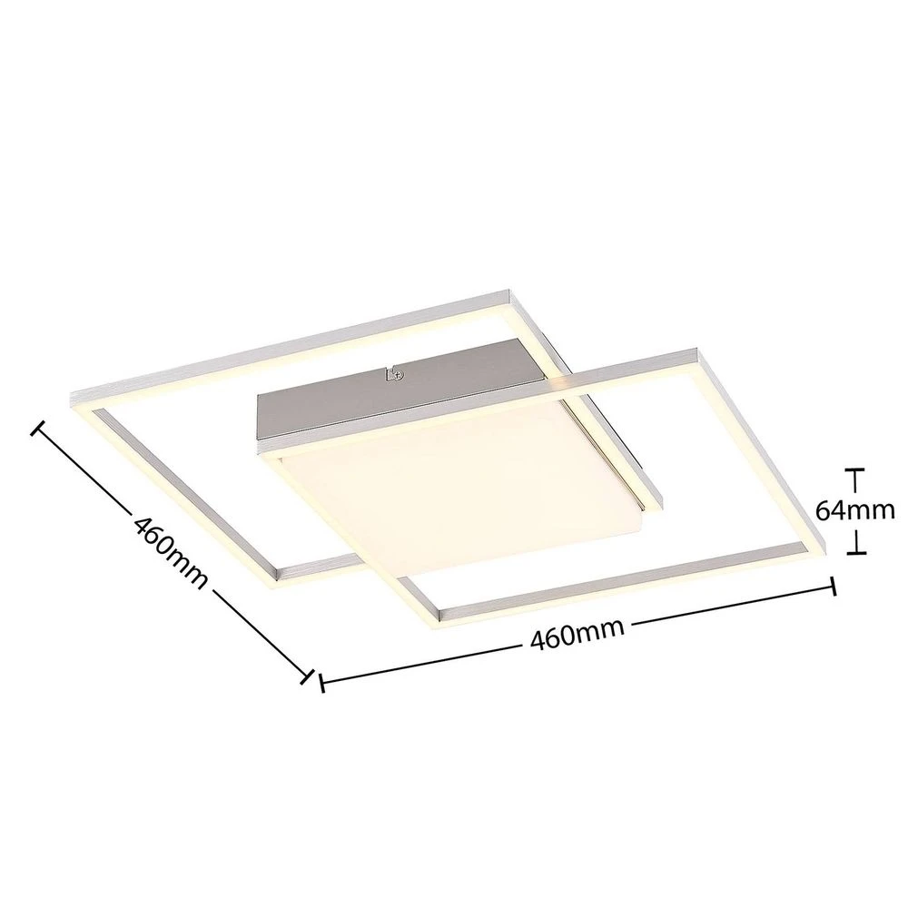 Zayd LED Plafondlamp Dim. Nickel - Lindby - Koop Online 2 Zayd LED Plafondlamp Dim. Nickel - Lindby - Koop Online - Afbeelding 2