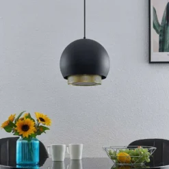 Sivaniel Hanglamp Ø30 Black/Gold - Lucande - Koop Online -lampenmaster winkel 42519117263123