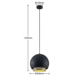 Sivaniel Hanglamp Ø30 Black/Gold - Lucande - Koop Online -lampenmaster winkel 42519117263124