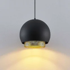 Sivaniel Hanglamp Ø30 Black/Gold - Lucande - Koop Online -lampenmaster winkel 42519117263125