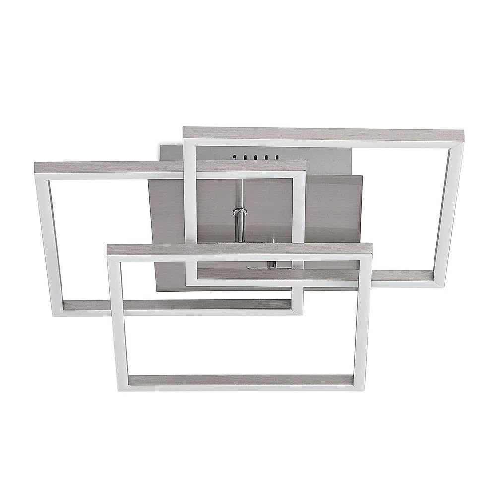 Qiana Square Plafondlamp LED Nickel - Lindby - Koop Online 1 Qiana Square Plafondlamp LED Nickel - Lindby - Koop Online