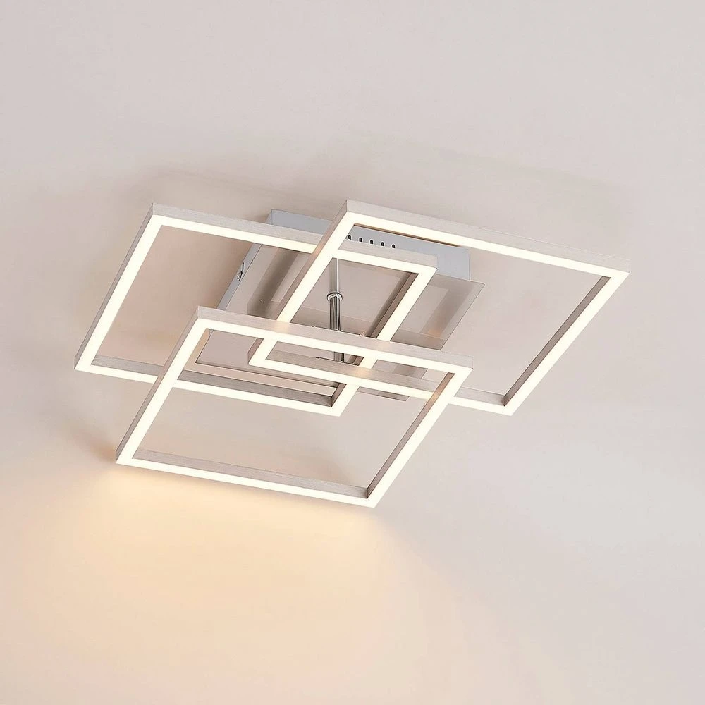 Qiana Square Plafondlamp LED Nickel - Lindby - Koop Online 3 Qiana Square Plafondlamp LED Nickel - Lindby - Koop Online - Afbeelding 3