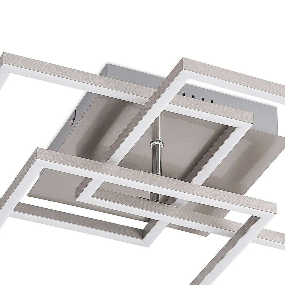 Qiana Square Plafondlamp LED Nickel - Lindby - Koop Online 4 Qiana Square Plafondlamp LED Nickel - Lindby - Koop Online - Afbeelding 4