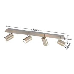 Joffrey 4 Plafondlamp L80 Nickel - Lindby - Koop Online -lampenmaster winkel 4251911728576 4