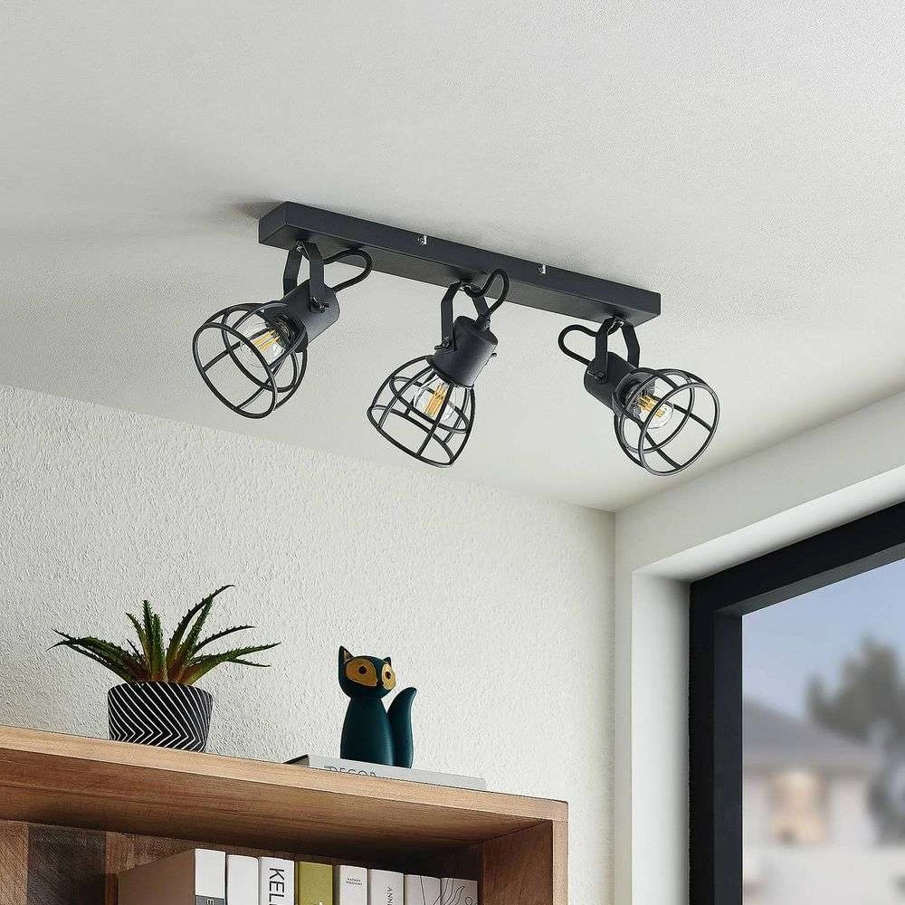 Flintos 3 Plafondlamp Black - Lindby - Koop Online 2 Flintos 3 Plafondlamp Black - Lindby - Koop Online - Afbeelding 2