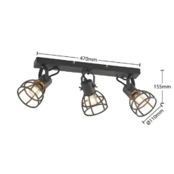 Flintos 3 Plafondlamp Black - Lindby - Koop Online 9 Flintos 3 Plafondlamp Black - Lindby - Koop Online -lampenmaster winkel 4251911749434 5