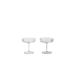 Ripple Champagne Saucer Set Of 2 Clear - Ferm LIVING - Koop Online