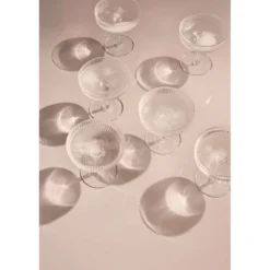 Ripple Champagne Saucer Set Of 2 Clear - Ferm LIVING - Koop Online -lampenmaster winkel 5704723010845ripple champagne saucer set of 2 clear ferm4