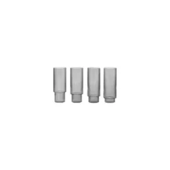 Ripple Long Drink Glasses Set Of 4 Smoked Grey - Ferm LIVING - Koop Online