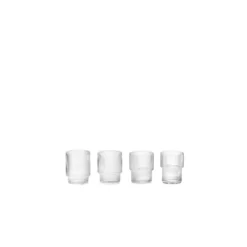 Ripple Small Glasses Set Of 4 Clear - Ferm LIVING - Koop Online