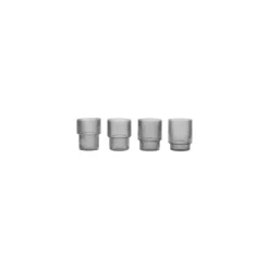 Ripple Small Glasses Set Of 4 Smoked Grey - Ferm LIVING - Koop Online