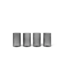 Ripple Verrines Set Of 4 Smoked Grey - Ferm LIVING - Koop Online