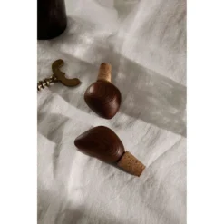 Cairn Wine Stoppers Set Of 2 Dark Brown - Ferm LIVING - Koop Online -lampenmaster winkel 5704723292630 3