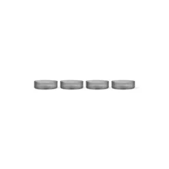 Ripple Serving Bowls Set Of 4 Smoked Grey - Ferm LIVING - Koop Online