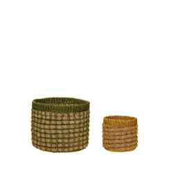 Pine Baskets 2 Pcs. Natural/Multicolour - Hübsch - Koop Online