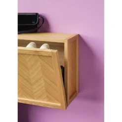Herringbone Shoe Cabinet Large Natural - Hübsch - Koop Online -lampenmaster winkel 5712772130377 6
