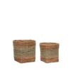 Reveal Baskets 2 Pcs. Mint/Natural - Hübsch - Koop Online