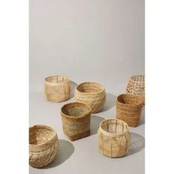 Reveal Baskets 2 Pcs. Mint/Natural - Hübsch - Koop Online -lampenmaster winkel 5712772130674 8