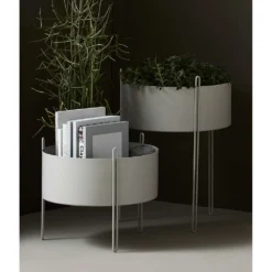 Pidestall Planter Medium Grey - Woud - Koop Online -lampenmaster winkel 5712800007268piedestall medium grey3