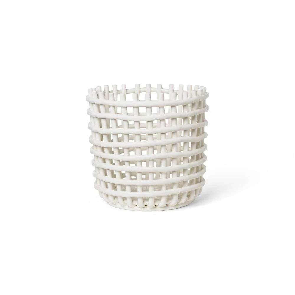Ceramic Basket XL Off-White - Ferm LIVING - Koop Online 1 Ceramic Basket XL Off-White - Ferm LIVING - Koop Online